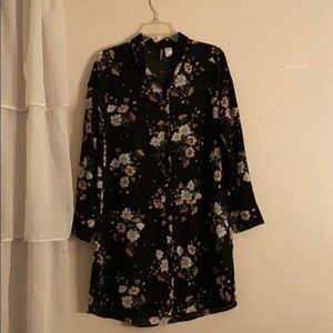 H&M button up floral dress